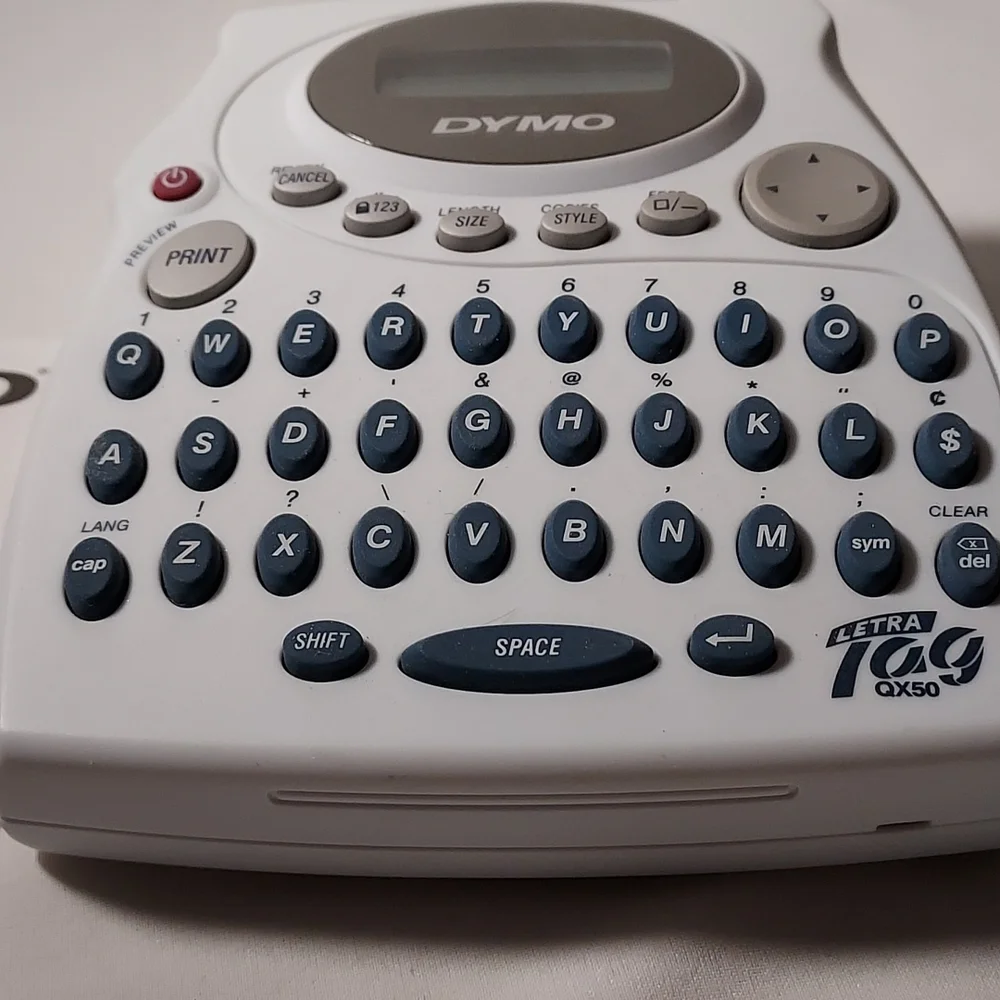 Vintage 2002 Dymo Electronic Label Maker Letra Tag QX50